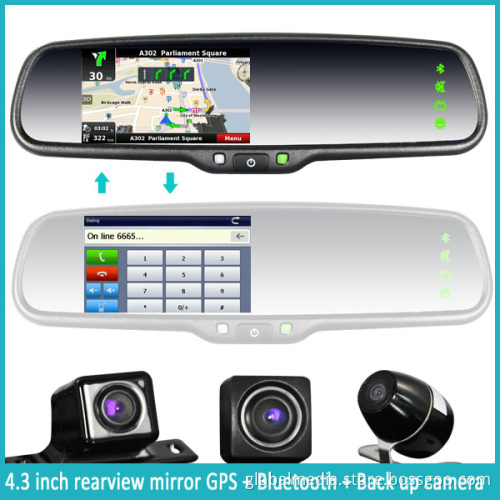 Rearview Mirror with User Manual GPS Navigation Car Rear View Bluetooth Camera
